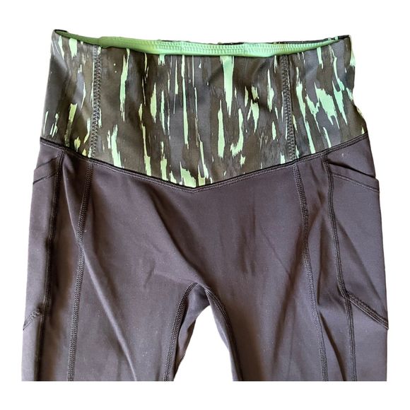 lululemon capri leggings size 6 blue green - Picture 3 of 5